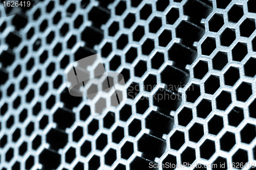 Image of abstract metallic grid