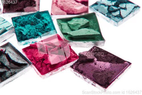 Image of multicolored crushed eyeshadows