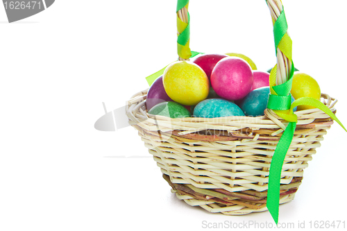 Image of easter eggs in basket