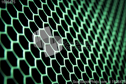 Image of abstract metallic grid