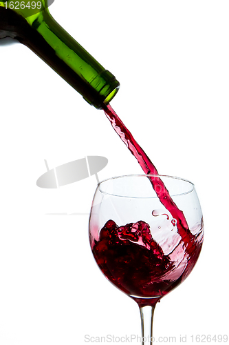 Image of pouring red wine 