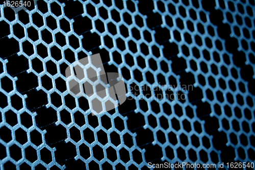 Image of abstract metallic grid