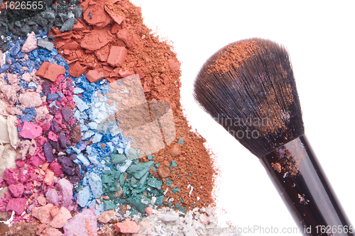 Image of set of multicolor crushed eyeshadows