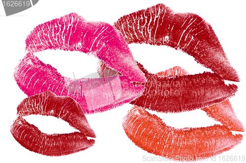 Image of red lips print