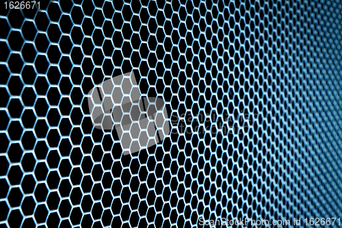 Image of abstract metallic grid