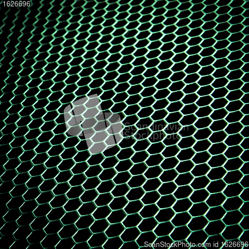 Image of abstract metallic grid