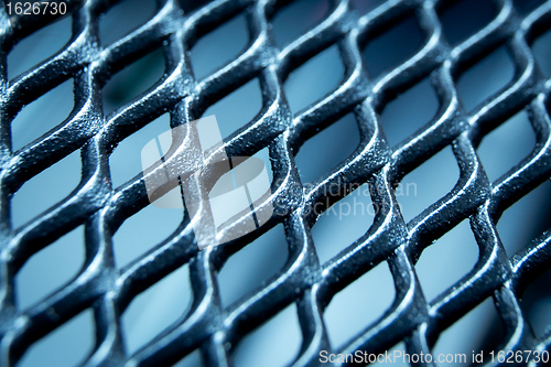 Image of abstract metallic grid