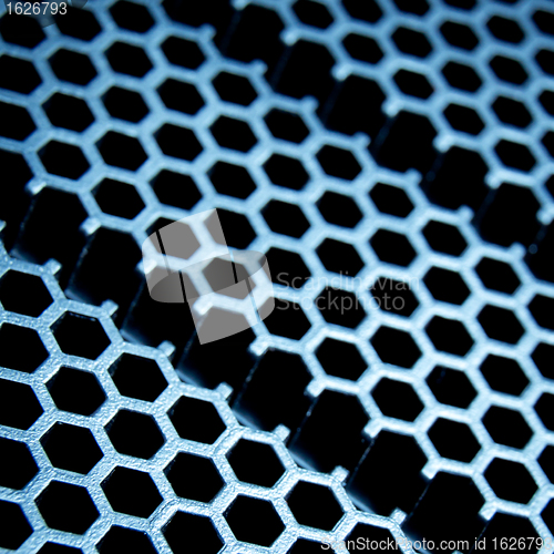 Image of abstract metallic grid