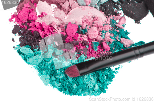 Image of set of multicolor crushed eyeshadows