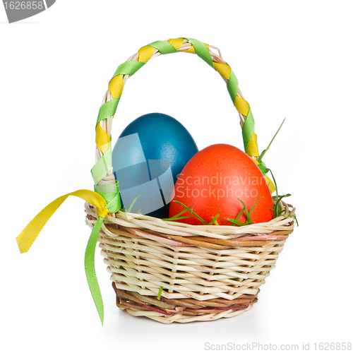 Image of basket with easter eggs
