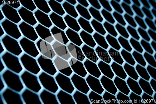 Image of abstract metallic grid