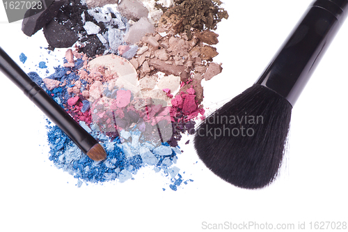 Image of set of multicolor crushed eyeshadows