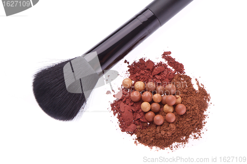 Image of bronzing pearls with eyeshadows