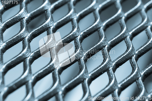 Image of abstract metallic grid