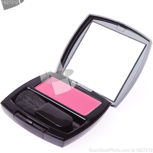 Image of compact blush with brush