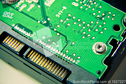 Image of hard drive close up
