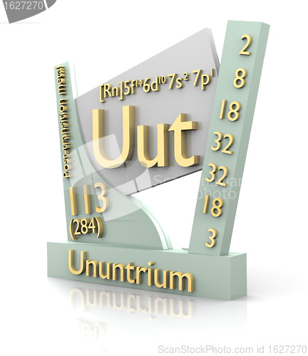 Image of Ununtrium form Periodic Table of Elements - V2