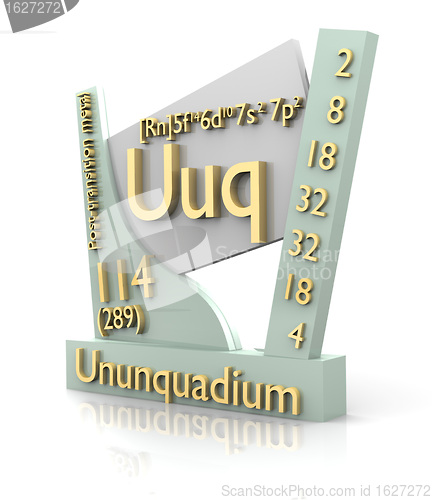 Image of Ununquadrium form Periodic Table of Elements - V2