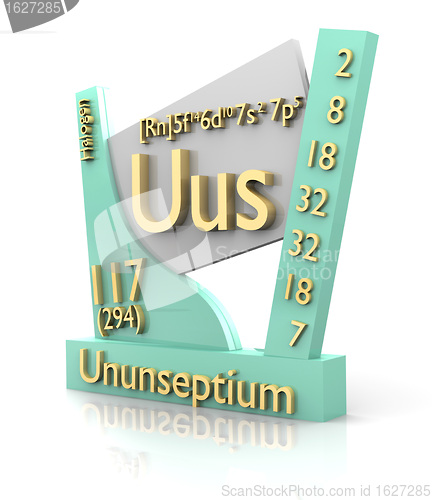 Image of Ununseptium form Periodic Table of Elements - V2