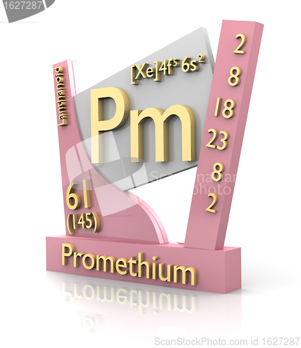 Image of Promethium form Periodic Table of Elements - V2