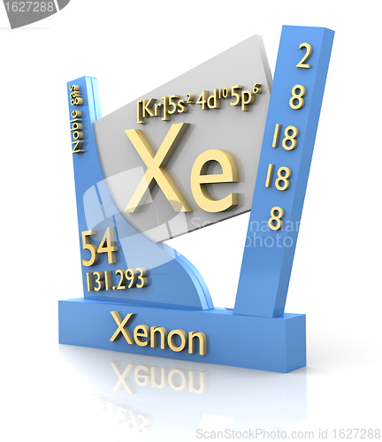 Image of Xenon form Periodic Table of Elements - V2