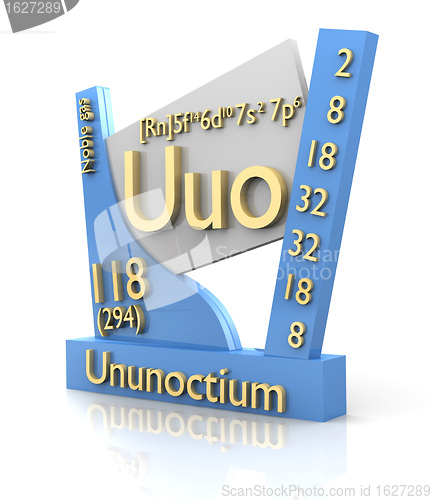 Image of Ununoctium form Periodic Table of Elements - V2