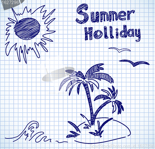 Image of summer holliday doodles