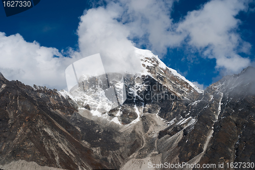 Image of Clouds and mountain peaks in Himalayas