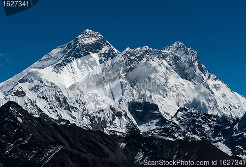 Image of Everest, Nuptse and Lhotse peaks: top of the world