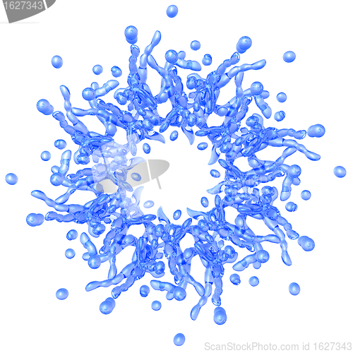 Image of Liquid shape blue star isolated