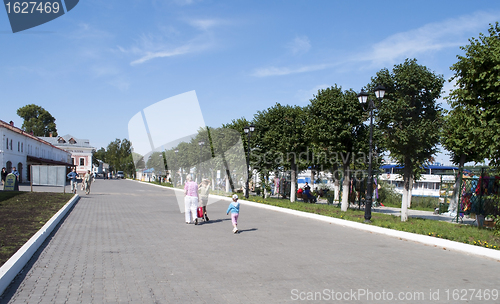 Image of Volga embankment in Ples, Russia