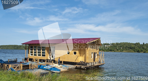 Image of Landing stage on the Volga river