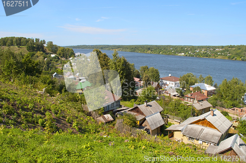 Image of View on the Volga River in Ples, Russia