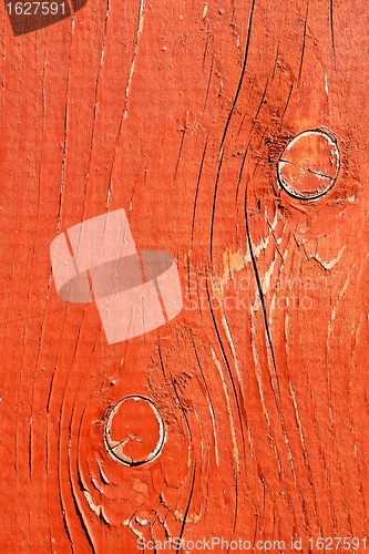 Image of Wooden desk painted in red