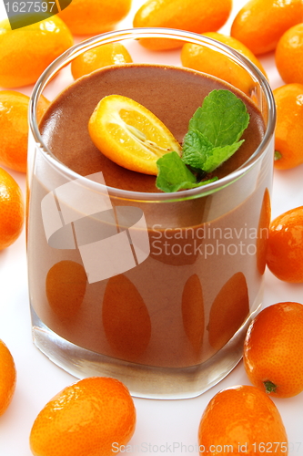 Image of Chocolate mousse with kumquat.