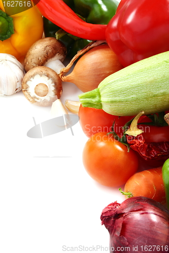Image of Vegetables on a white background. 