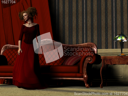 Image of Lady in Red