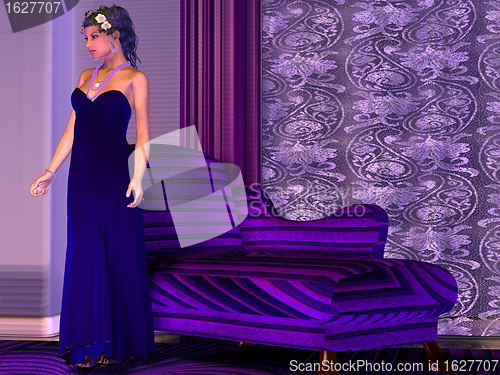 Image of Lady in Lilac Room