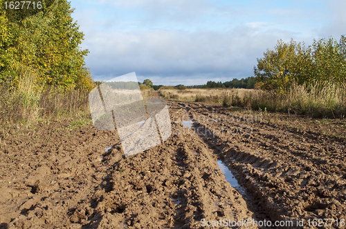 Image of Dirt road after the rain