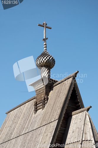 Image of Top of wooden church in Ples, Russia