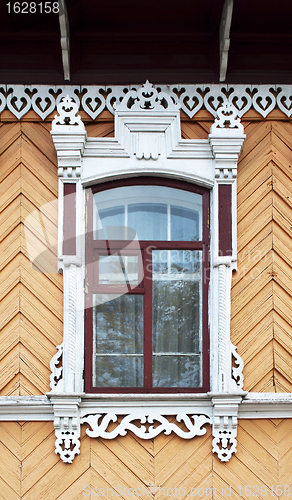 Image of Old wooden decorated window