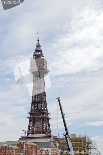 Image of Blackpool Tower and Crane