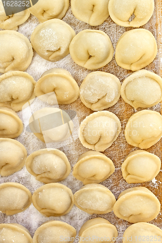 Image of Dumplings on the kitchen board