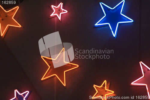 Image of Star shaped neon lights