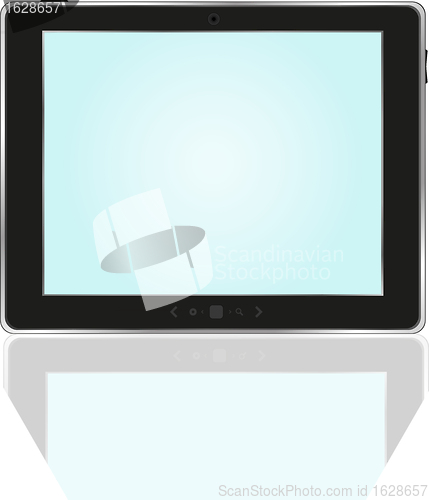 Image of Tablet PC With bright blue screen