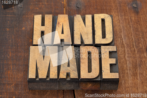 Image of handmade in letterpress type