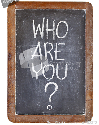 Image of who are you question