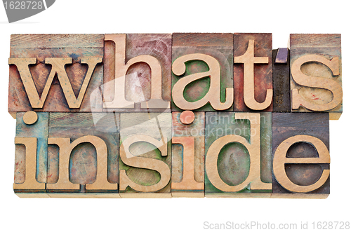Image of what is inside - content concept