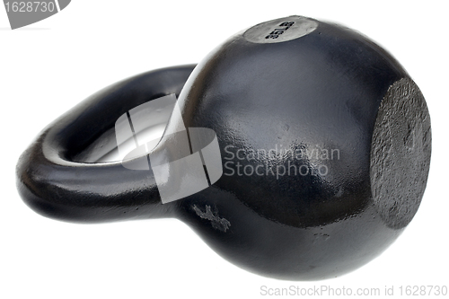 Image of black heavy iron kettlebell
