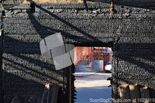 Image of burned rural house